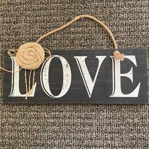 “Love” wall decor